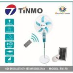 TINMO 20 inches Bluetooth Mp3 Speaker Rechargeable Fan with Solar Panel with bulb TM 79 - Energy Saver (Prepaid Meter Friendly)