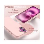 Generic iPhone 16 Silicone Phone Case & Pouch With Camera Protection - Scratch Resistance, Shockproof Protective Case - ( Pink ) - image 4