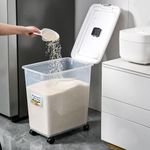 Dry Food Rice Container Dispenser Airtight Plastic Storage-40kg