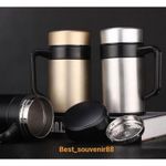 Generic Thermal stainless steel cup 500mls-Silver, Black - image 2