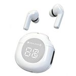 Generic ORIGINAL BHW Air39 TWS Wireless Earbuds Transparent Case LED Display - White