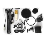 product_image_name-Generic-Premium Quality BM800 Studio Condenser Microphone Network Karaoke With Special Bracket,Power Supply,Pop Filter(Complete Set)/Studio Recording Condenser Microphone .BLACK-8