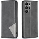 Samsung S23ULTRA Quality Leather Flip Case -Black 