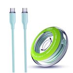 Oraimo Dustproof 60W Fast Charging 1M Type C to C SilkLine Premium Silicon Cable-HazeGreen