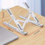 product_image_name-Generic-2 PIECES OF Laptop Stand Single Fork Folding Lift Cooling Base Desktop Tablet Portable Bracket Compatible With All Notebook ABS Material Ten Levels Adjustable-2