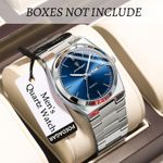 product_image_name-WABOOC-Men's Stainless Steel Quartz Wristwatch with Luminous & Calendar, an Ideal Gift Choice-1