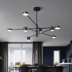 Modern Minimalist Linear Rotating Sputnik Chandelier