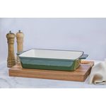 33cm Enamelled Green Roast Pan