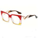 product_image_name-Fashion-Red Pink Yellow Cat Eye Square U V Protection Eyeglasses-2