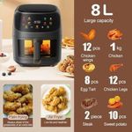 SILVER CREST 8L Electric Air Fryer Touch Control with Digital Touch Control & Visible Window - image 4