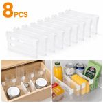 Generic Adjustable Drawer Divider Clips Fridge Organizer Multipurpose Storage Separator 8PCS
