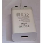 Tecno 45W Original Super fast charger 