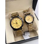 Lookworld Super Premium & Superior Non Fading Couples Gold Wristwatch For World-Best Couples