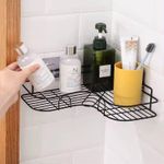 Wall-Mounted Bathroom Corner Shelf - Rustproof Stainless Steel Shower Caddy & Adhesive Storage Rack Organizer