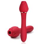 2 in 1 Rose Wand Sex Toy with Multiple Vibrating Modes for Pleasure 
