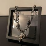 product_image_name-Fashion-Hip Hop Titanium Steel Cuban Chain Star Necklace For Men-2