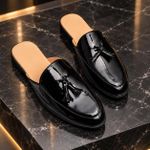 Men Quality Elegant Half Shoe- Black