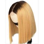 2 tone Bob wig with closure - wine