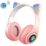 STN-28 Cat Ear Design Wireless Bluetooth Headset-Pink