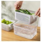 product_image_name-Generic-Drain Basket refrigerator Fruit Storage Box White-3