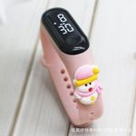 product_image_name-Fashion-Pink Snowman Decor LED Watch-1