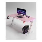Generic Modern Z Shaped RGB Led Lights Gaming Table 1.2Mtr (PINK)