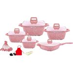 product_image_name-Generic-Pink Disine Regina 25-Piece Die-Cast Aluminium Casserole Set-2