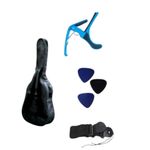 Generic 6 String Electric lead guitar with Pick Capo Bag Belt - image 3