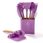 Silicone Cooking Spoon Set With Spoon Rest