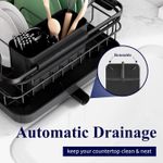 product_image_name-Flushrenic-Dishwashing rack,Kitchen countertop cutlery drying rack,Dish Drying Rack for Kitchen Counter,Adjustable Drain Spout,Utensil Separation Design,Spout Removable Utensil and Cup Holder,Kitchen storage-4