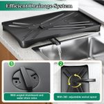 product_image_name-Flushrenic-Dishwashing rack,Kitchen countertop cutlery drying rack,Dish Drying Rack for Kitchen Counter,Adjustable Drain Spout,Utensil Separation Design,Spout Removable Utensil and Cup Holder,Kitchen storage-5