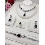 Wholesale Bridal Jewelry Necklace Set with Zircon Copper Jewelry for Women's Wedding Banquets and Engagements Made of Brass