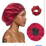 product_image_name-Fashion-4 Ladies Satin Bonnet Sleep Cap-Bathing Wrap+ 1 Scrutches-2