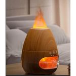 SALKING 2-in-1 Himalayan Salt Lamp Diffuser, Cool Mist Humidifier, Aromatherapy & Himalayan Salt Therapy, 100% Pure Himalayan Salt, Ultrasonic Essential Oil Diffuser with Ambient Glow, 150ml (Dark)