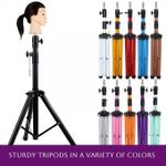 Adjustable Wig Mannequin Hairdress Display Tripod Wig Stand