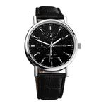 product_image_name-Fashion-2 IN 1 Men's Leather Quartz Watch + Men's Bracelet Set - Black-3