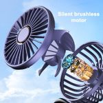 Taigexin Portable Mini Fan Foldable Phone Holder 5 Adjustable Speeds Rotatable Rechargeable - image 6