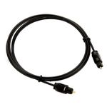 Optical Fiber Toslink Digital Audio Cable Male Black 3m