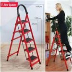 Generic 5 Steps Multipurpose Ladder For Home, Office, Store-Red - image 2