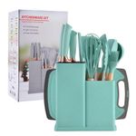 19 Piece Silicone Kitchenware and Knife Set