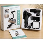 Smartphone Content Creator Recording Kit With LED Light & Mic 