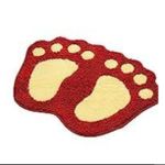 Generic Cute Footprints Feet Shape Bathroom Footmat - image 3
