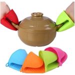 Generic Silicone Heat Resistant Pot Holder/ Glove Holder-2 Pc Blue - image 3