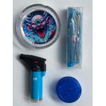 Toolkit GREEN PATTERN SMOKING SET(Quality lighter+weed moller+wild 1designer glass ash tray+weed grinder