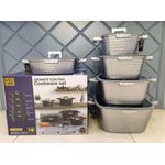 10-piece cookware set with a textured marble exterior