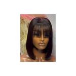 Luxury Straight Fringe Bob Wig With Closure