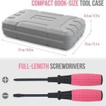 product_image_name-Generic-13Piece Set General Household Hand Tool Kit with Plastic Toolbox Storage Case Pink for woman-Include-7
