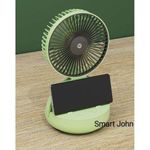 Generic 8000mAh Rechargeable Rotating Fan With LED Light 7637
