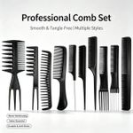 WIFINIT 10 Piece Professional Styling Hair Comb Set