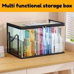 product_image_name-Generic-2pcs Transparent plastic storage box, foldable-4